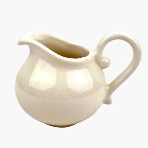 Williams Sonoma Manosque Cream Colored Ceramic Creamer Pitcher Made In Portugal